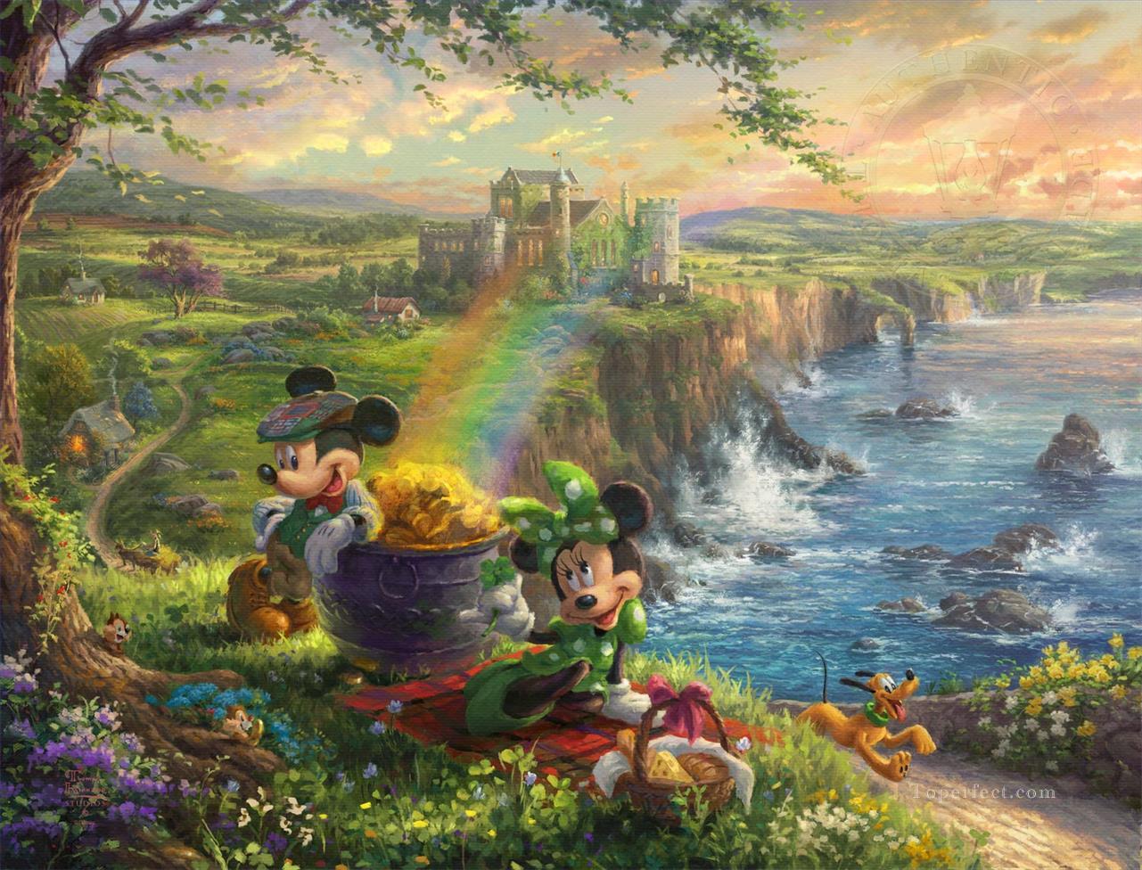 Mickey and Minnie in Ireland TK Disney Oil Paintings